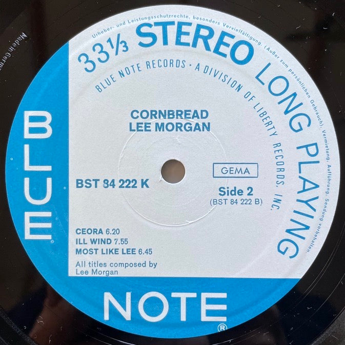 LEE MORGAN / CORNBREAD - German Blue Note Liberty