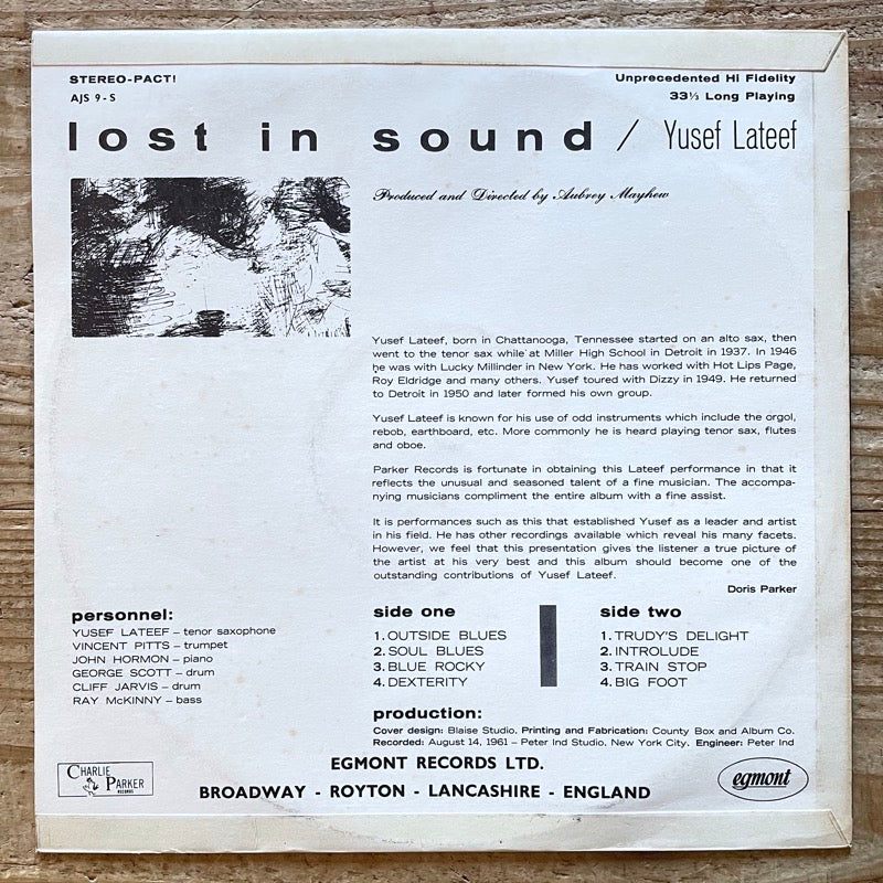 YUSEF LATEEF / LOST IN SOUND - UK Egmont