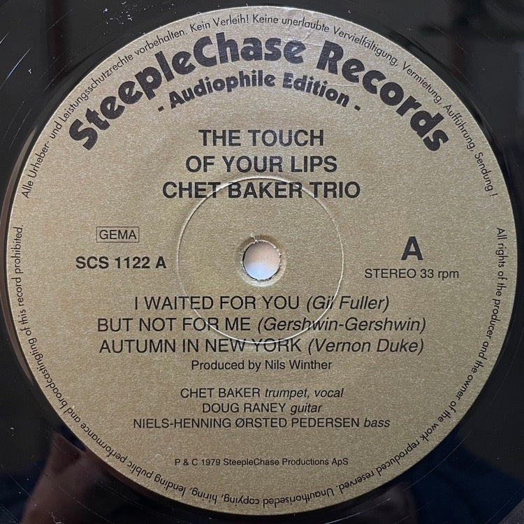 CHET BAKER / THE TOUCH OF YOUR LIPS - German SteepleChase Audiophile Edition