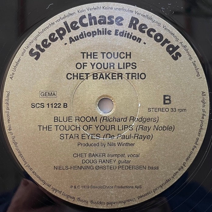 CHET BAKER / THE TOUCH OF YOUR LIPS - German SteepleChase Audiophile Edition