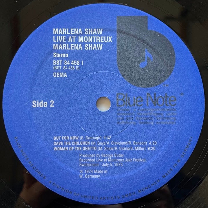 MARLENA SHAW / LIVE AT MONTREUX - German Blue Note