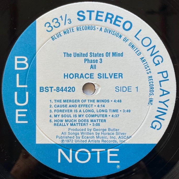 HORACE SILVER / ALL: THE UNITED STATES OF MIND PHASE 3 - US Blue Note Original