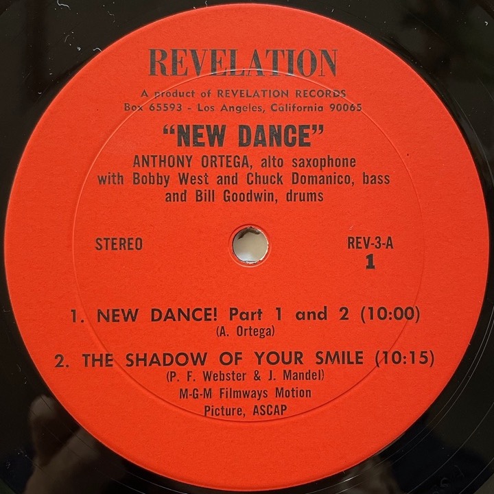 ANTHONY ORTEGA / NEW DANCE! - US Revelation Original
