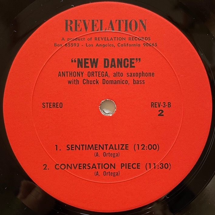 ANTHONY ORTEGA / NEW DANCE! - US Revelation Original