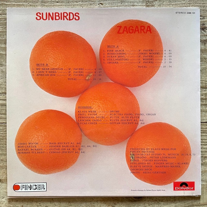SUNBIRDS / ZAGARA - German Finger Original