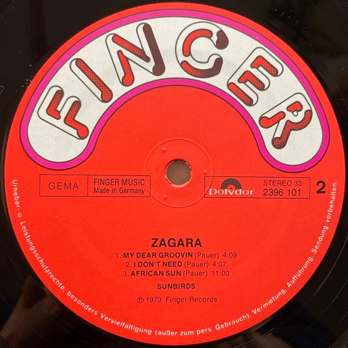 SUNBIRDS / ZAGARA - German Finger Original