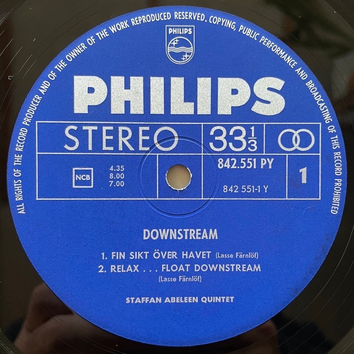 STAFFAN ABELEEN QUINTET / DOWNSTREAM - Swedish Philips Original
