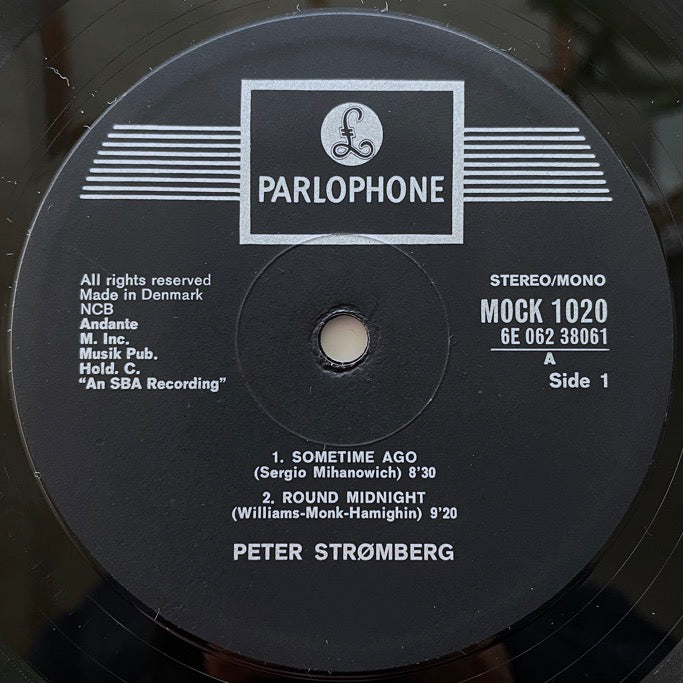 PETER STROMBERGS KVARTET / STROMME - Danish Parlophone Original Rare!