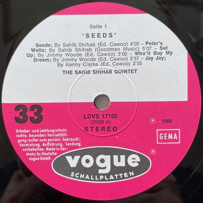 SAHIB SHIHAB QUINTET / SEEDS - German Vogue Original
