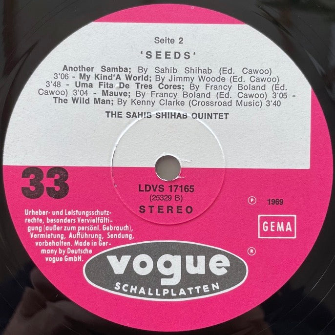 SAHIB SHIHAB QUINTET / SEEDS - German Vogue Original
