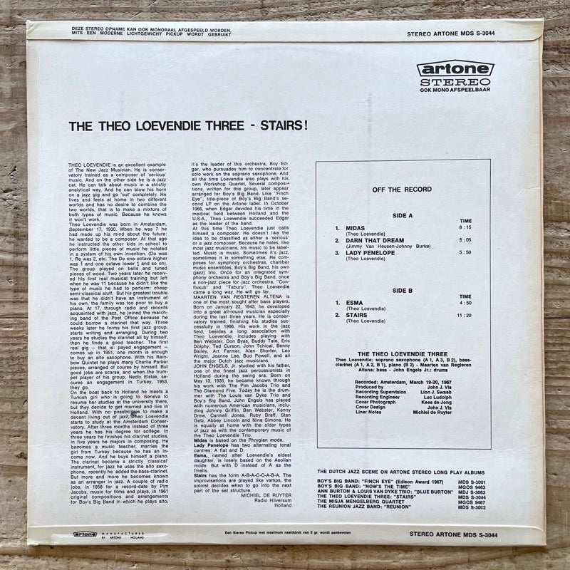 THEO LOEVENDIE THREE / STAIRS! - Dutch Artone Original