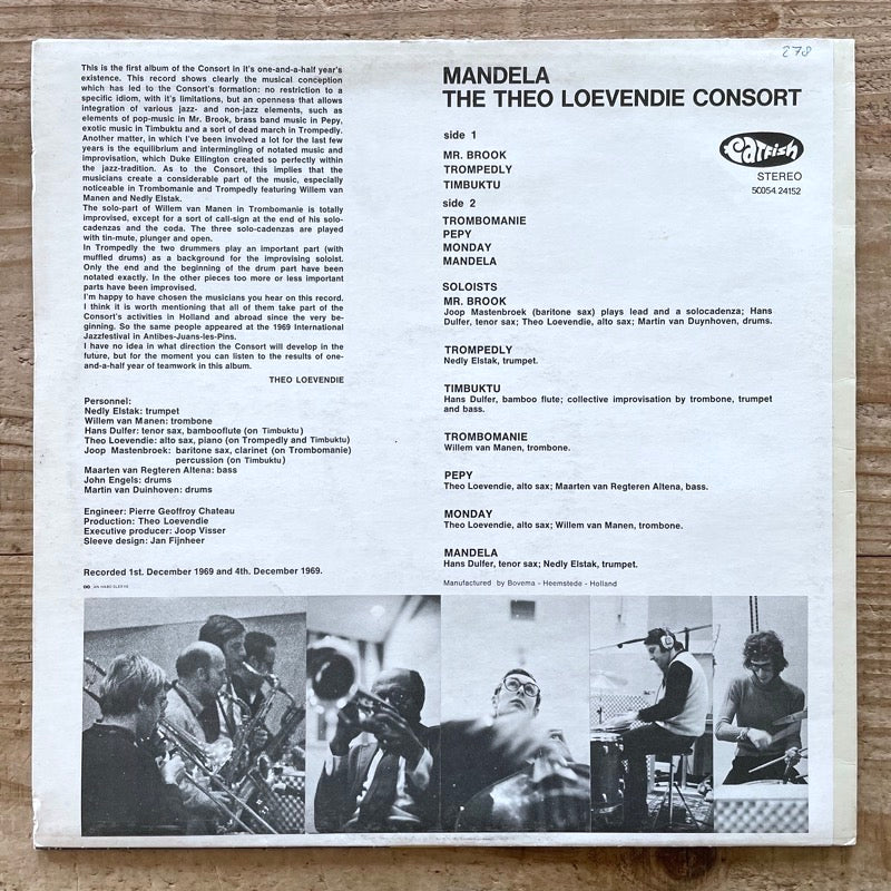 THEO LOEVENDIE CONSORT / MANDELA - Dutch Catfish Original