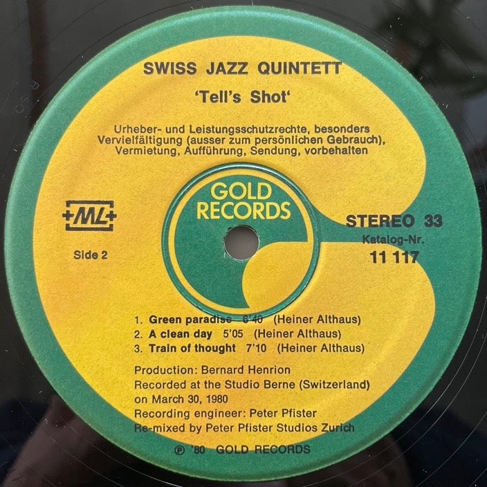 SWISS JAZZ QUINTET / TELL'S SHOT - Swiss Gold Original