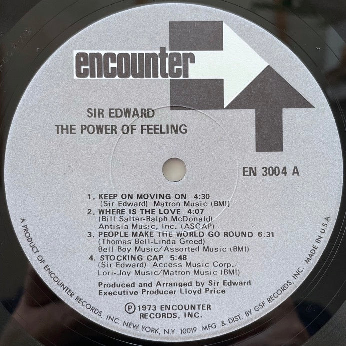 SIR EDWARD (aka HAROLD VICK) / THE POWER OF FEELING - US Encounter Original