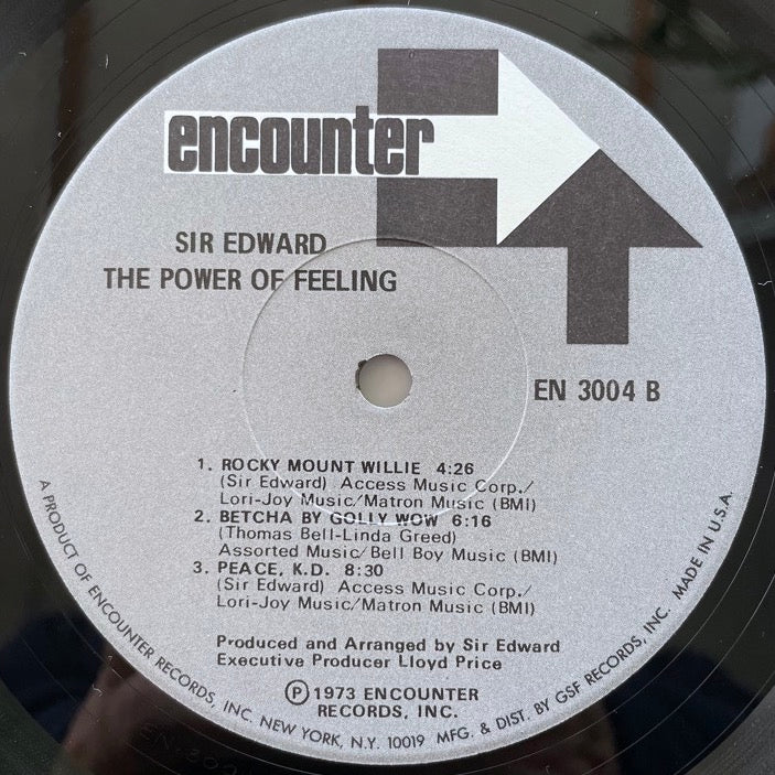 SIR EDWARD (aka HAROLD VICK) / THE POWER OF FEELING - US Encounter Original