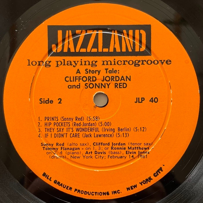 CLIFFORD JORDAN AND SONNY RED / A STORY TALE - US Jazzland mono original