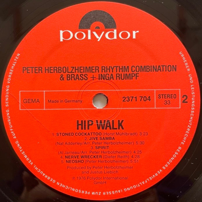 PETER HERBOLZHEIMER RHYTHM COMBINATION & BRASS & INGA RUMPF / HIP WALK - German Polydor original