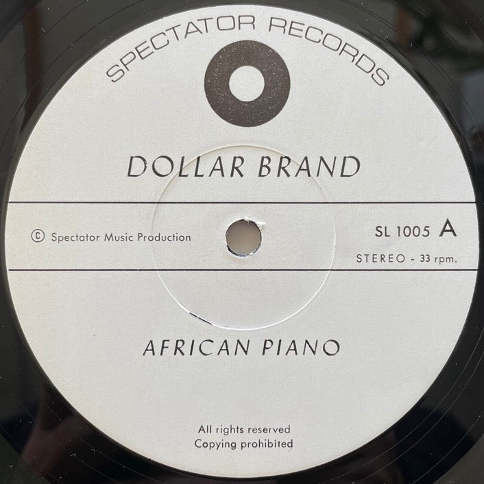 DOLLAR BRAND / AFRICAN PIANO - Danish Spectator Original