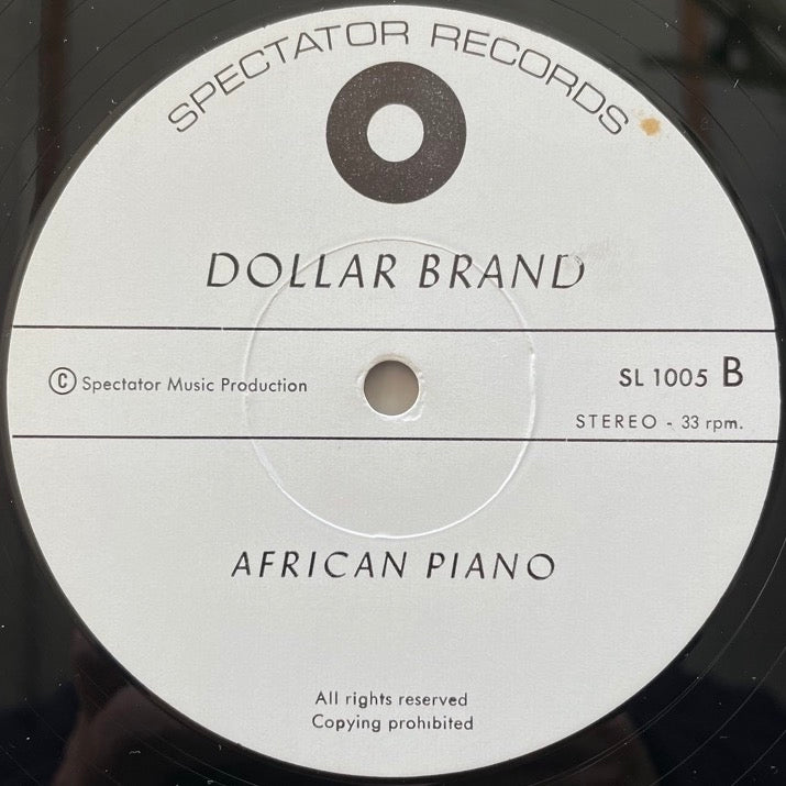 DOLLAR BRAND / AFRICAN PIANO - Danish Spectator Original