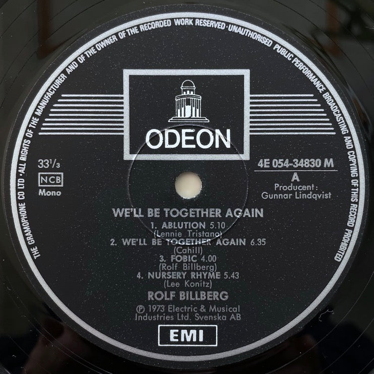 ROLF BILLBERG / WE'LL BE TOGETHER AGAIN - Swedish Odeon Original