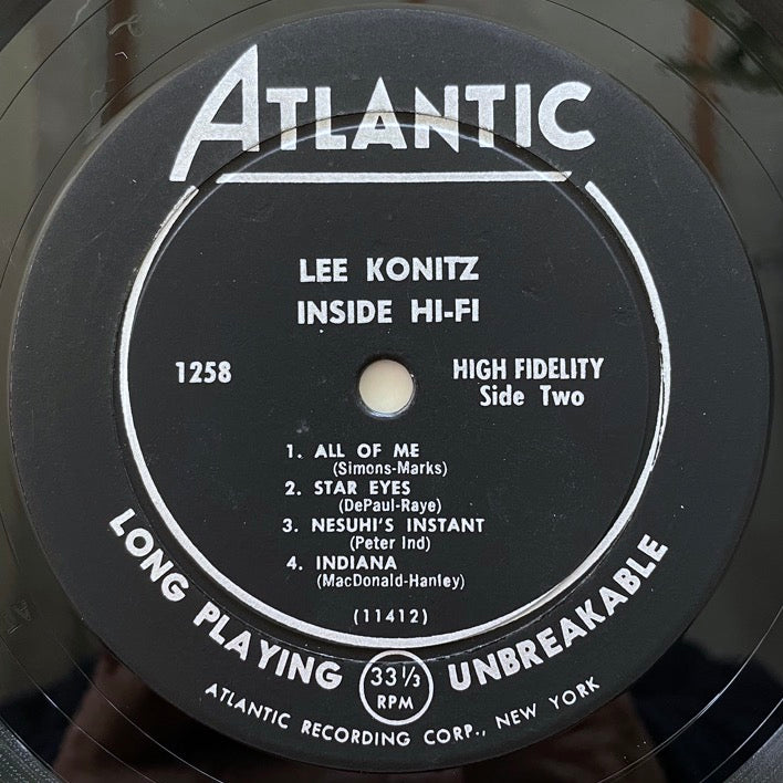 LEE KONITZ / INSIDE HI-FI - US Atlantic original