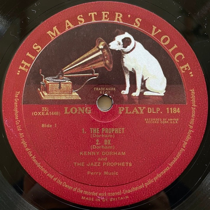 KENNY DORHAM AND THE JAZZ PROPHETS - UK HMV 10"