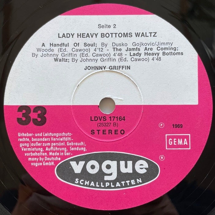 JOHNNY GRIFFIN / LADY HEAVY BOTTOM'S WALTZ - German Vogue Original