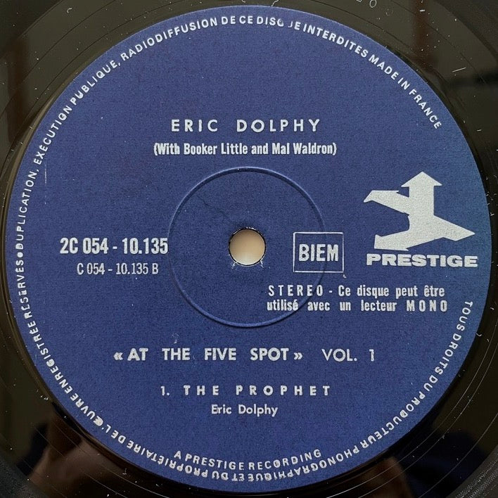 ERIC DOLPHY AT THE FIVE SPOT - French Pathe/Prestige