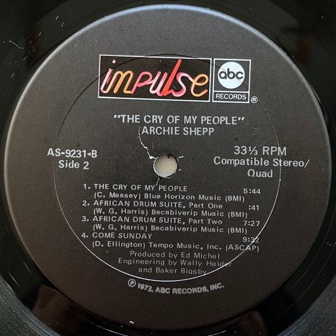 ARCHIE SHEPP / THE CRY OF MY PEOPLE - US Impulse original