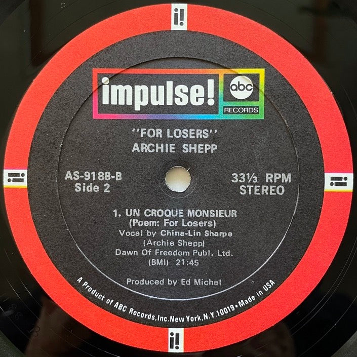 ARCHIE SHEPP / FOR LOSERS - US Impulse original
