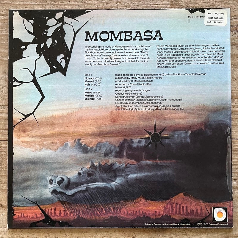 MOMBASA / AFRICAN RHYTHMS & BLUES - German Spiegelei original
