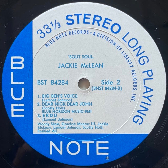 JACKIE McLEAN / 'BOUT SOUL - US Blue Note Original