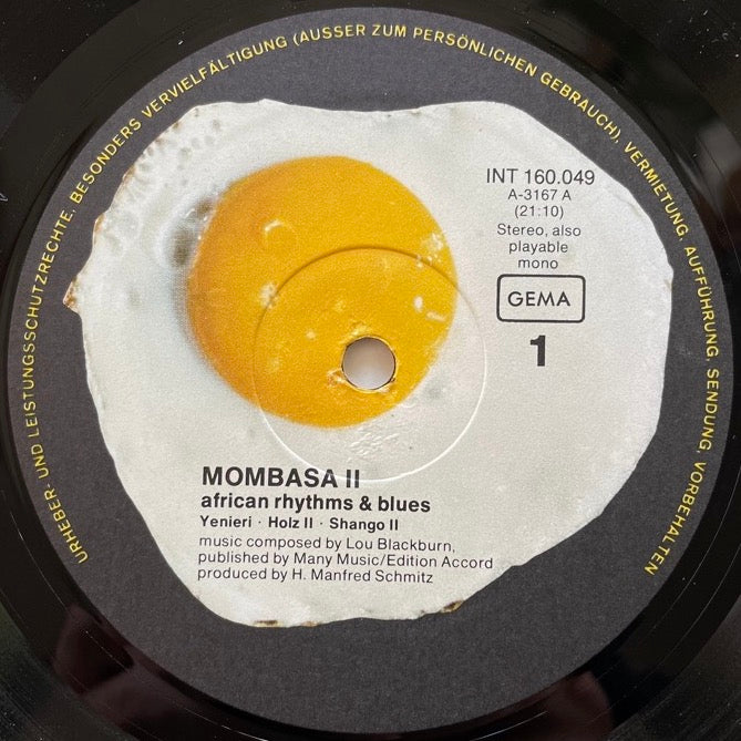 MOMBASA / 2 AFRICAN RHYTHMS & BLUES - German Intercord original