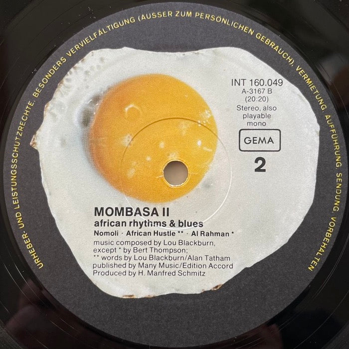 MOMBASA / 2 AFRICAN RHYTHMS & BLUES - German Intercord original