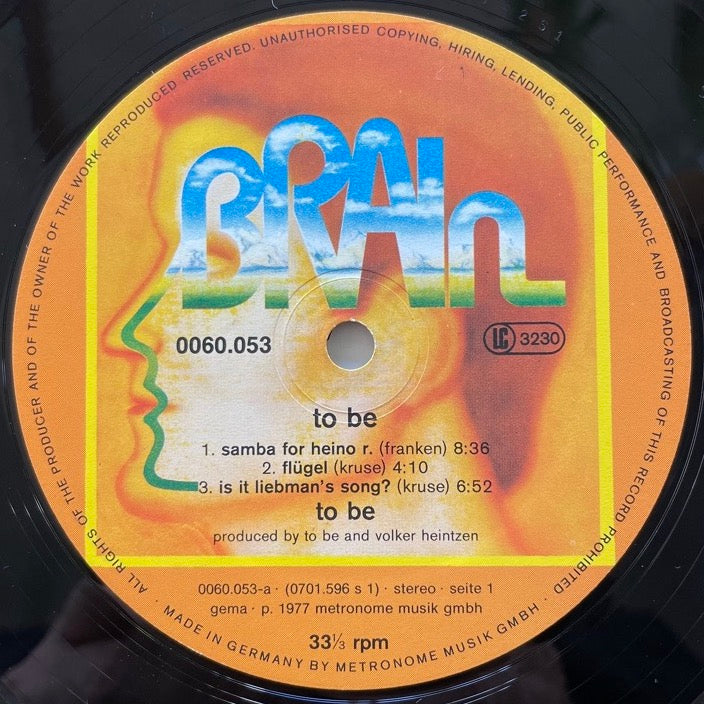 TO BE - German Brain LP