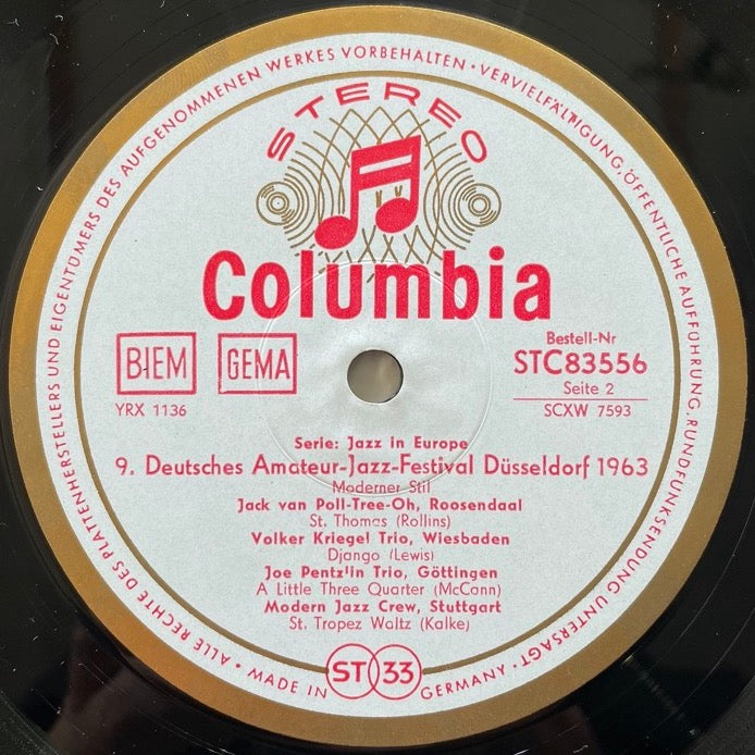 VA / 9. DEUTSCHES AMATEUR-JAZZ-FESTIVAL DUSSELDORF 1963 - German Columbia original