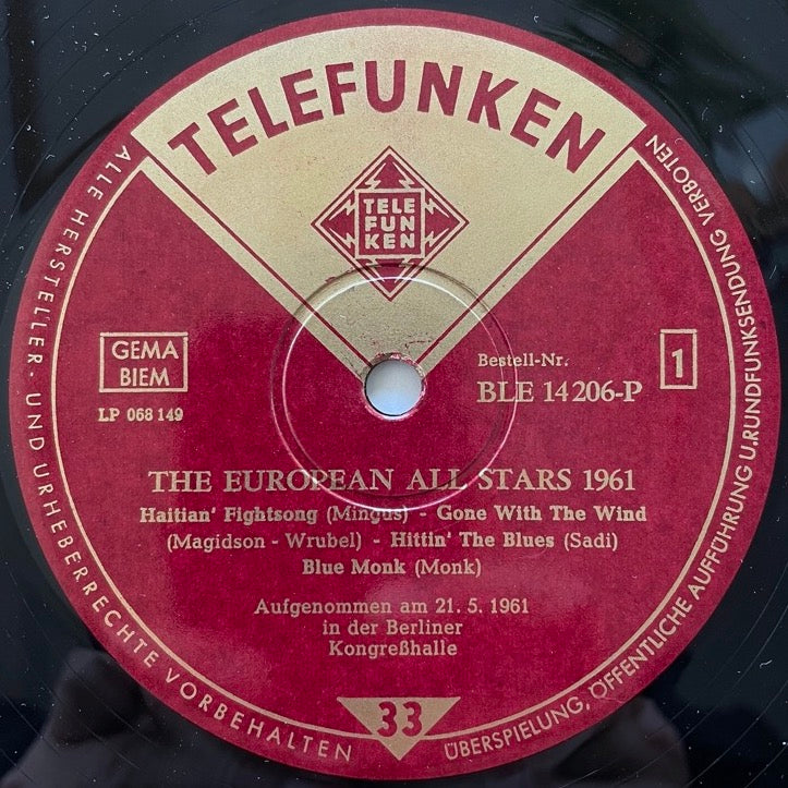THE EUROPEAN ALL STARS 1961 - German Telefunken Original