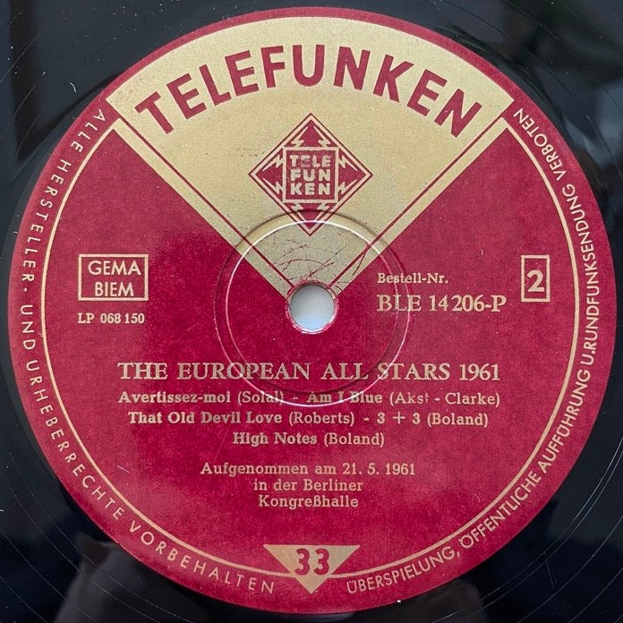 THE EUROPEAN ALL STARS 1961 - German Telefunken Original