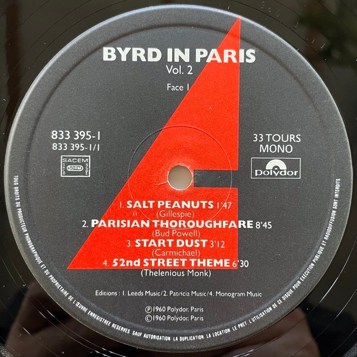 DONALD BYRD / BYRD IN PARIS - French Polydor reissue in original Brunswick sleeve