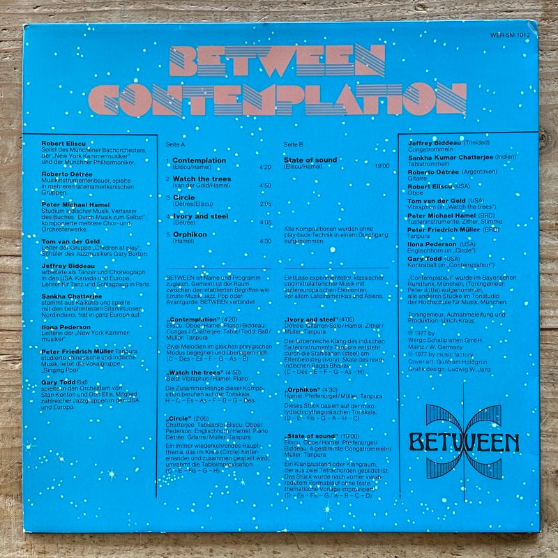 BETWEEN / CONTEMPLATION - German Wergo Original