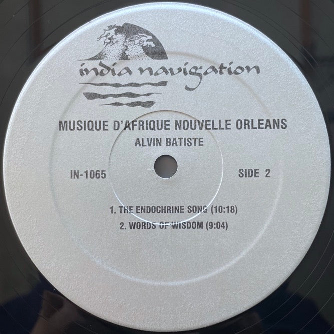 ALVIN BATISTE / MUSIQUE D'AFRIQUE NOUVELLE ORLEANS - US India Navigation Original