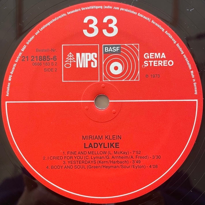 MIRIAM KLEIN / LADY LIKE - German MPS Original