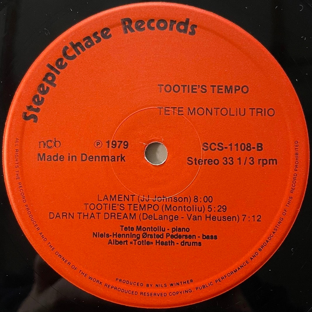 TETE MONTOLIU TRIO / TOOTIE'S TEMPO - Danish SteepleChase Original