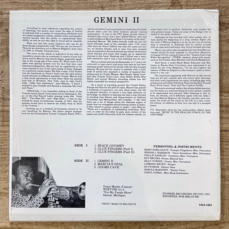 MARCUS BELGRAVE / GEMINI III - US Tribe green label