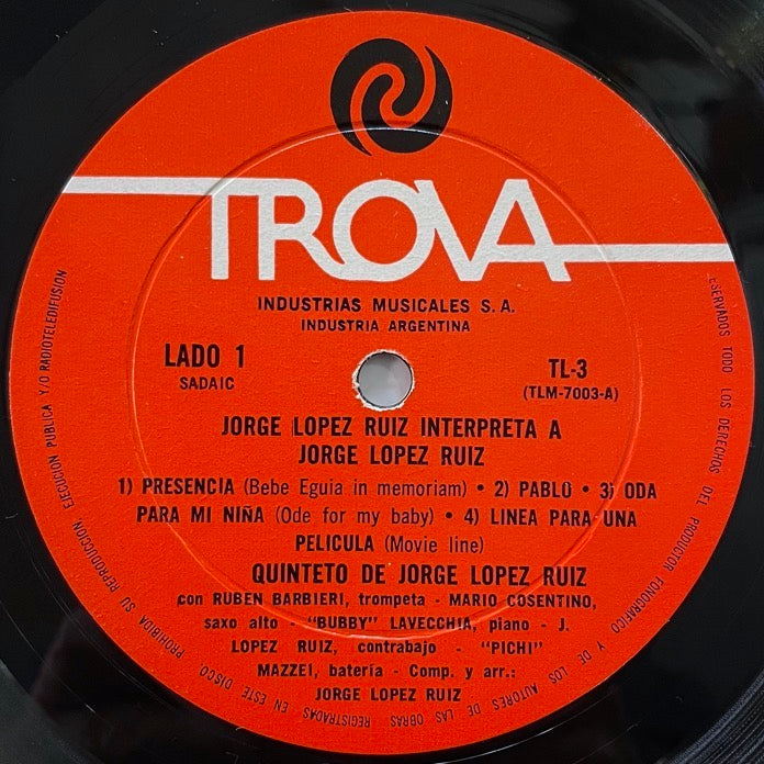 JORGE LOPEZ RUIZ / INTERPRETA A JLR - Argentine Trova original