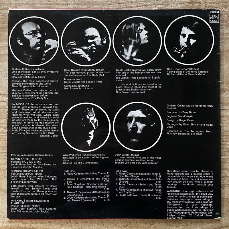 GRAHAM COLLIER MUSIC / MOSAICS - UK Philips original