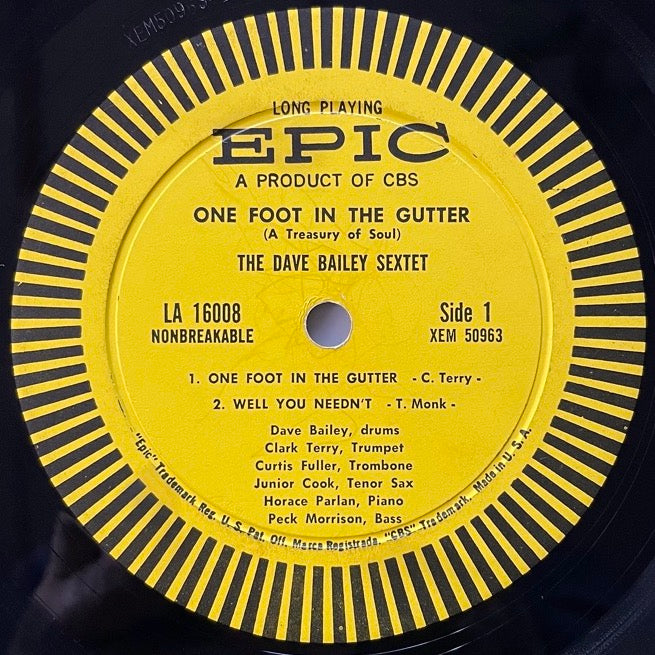 DAVE BAILEY SEXTET / ONE FOOT IN THE GUTTER - US Epic mono original