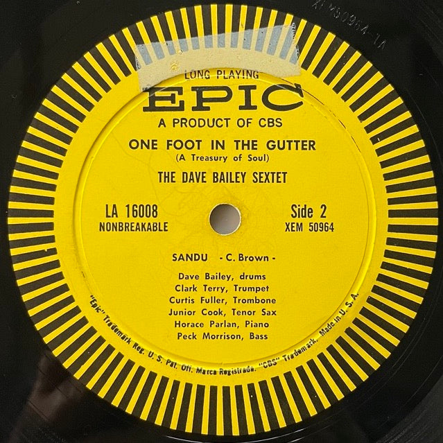 DAVE BAILEY SEXTET / ONE FOOT IN THE GUTTER - US Epic mono original