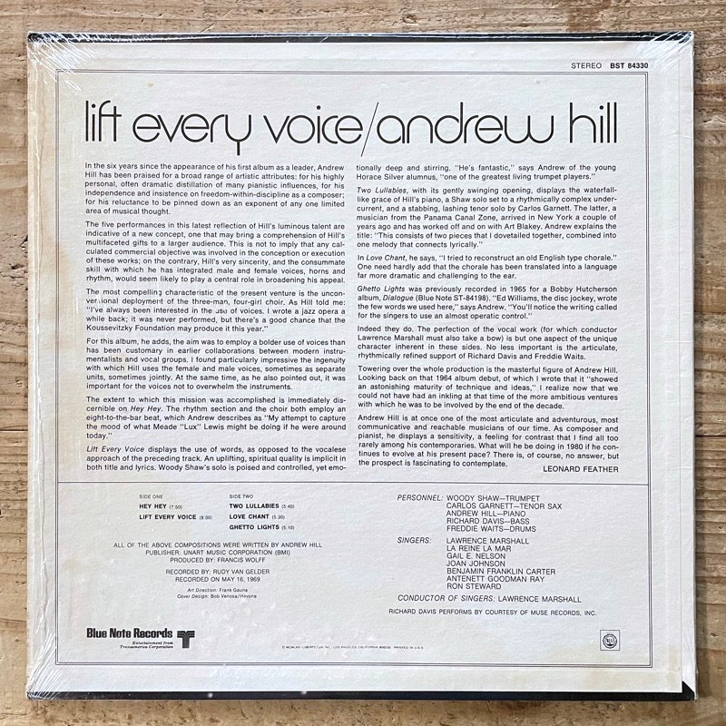 ANDREW HILL / LIFT EVERY VOICE - US Blue Note Liberty original
