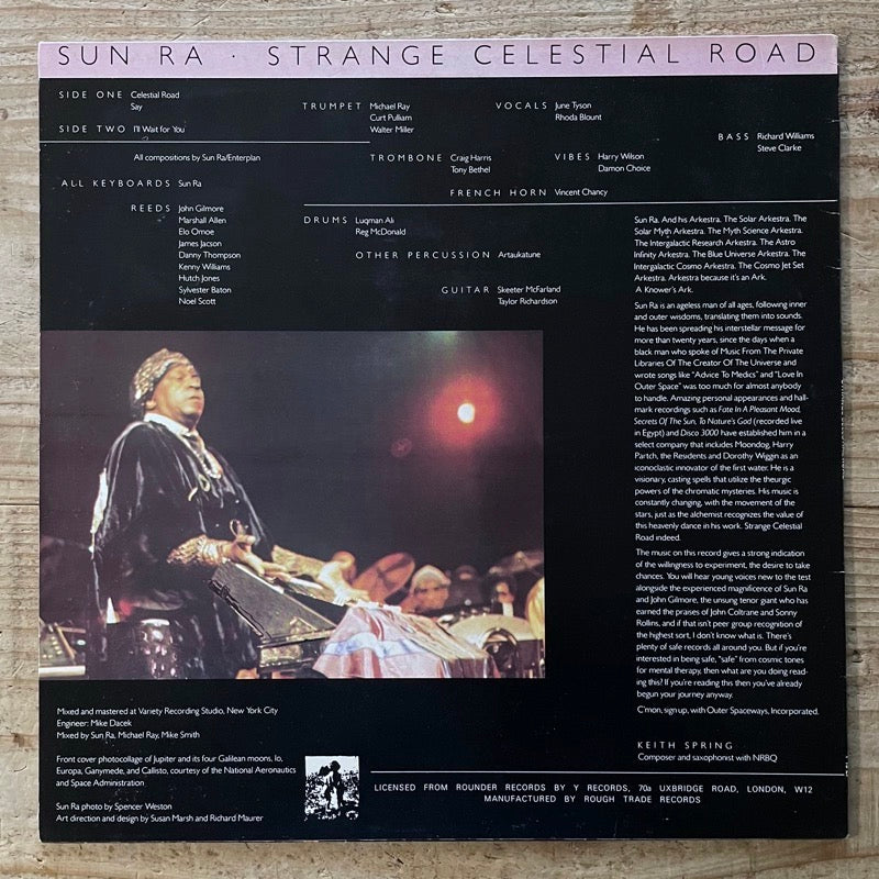 SUN RA / STRANGE CELESTIAL ROAD - UK Y Records